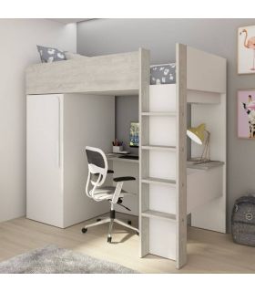 Cama Block Bono Cascina y Blanco 90x200cm, en ambiente|SAYEZ|