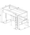 Cama Block Bono Cascina y Blanco 90x200cm, pictograma|SAYEZ|