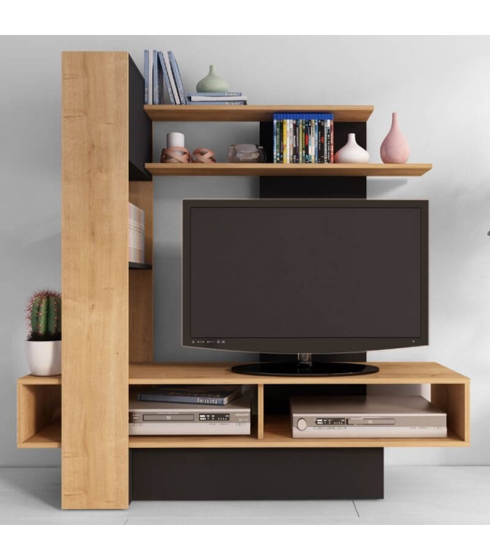 Mueble de Televisión Sky Hamilton y Negro 140cm |SAYEZ|