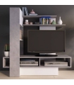 Mueble de Televisión Sky Blanco y Beton 140cm, en ambiente |SAYEZ|