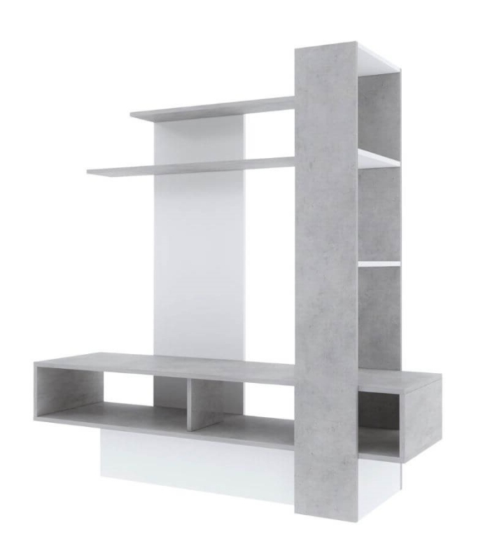 Mueble de Televisión Sky Blanco y Beton 140cm |SAYEZ|