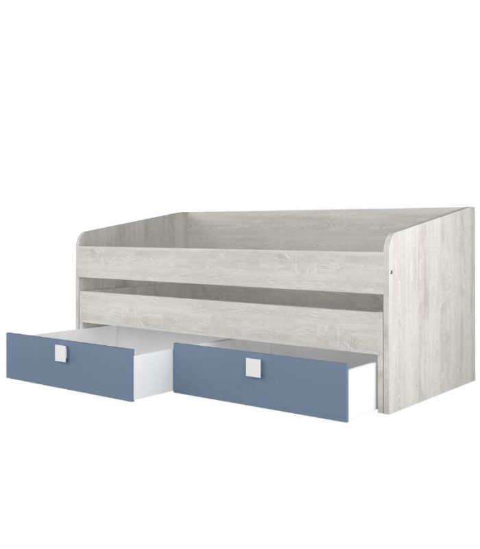 Cama Nido Apolo Cascina y Azul Ahumado 90x190cm |SAYEZ|