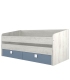 Cama Nido Apolo Cascina y Azul Ahumado 90x190cm |SAYEZ|