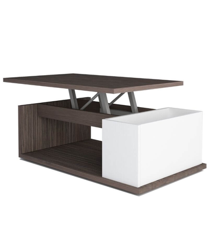 Mesa de Centro Elevable Ottawa Avala y Blanco 90cm |SAYEZ|