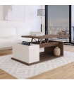 Mesa de Centro Elevable Ottawa Avala y Blanco 90cm |SAYEZ|