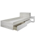 Cama con Cajones y Cabecero con Mesita Extraible Jazz Cascina y Blanco 90x190cm |SAYEZ|