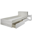 Cama con Cajones y Cabecero con Mesita Extraible Jazz Cascina y Blanco 90x190cm |SAYEZ|