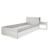 Cama con Cajones y Cabecero con Mesita Extraible Jazz Cascina y Blanco 90x190cm |SAYEZ|