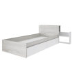 Cama con Cajones y Cabecero con Mesita Extraible Jazz Cascina y Blanco 90x190cm |SAYEZ|