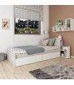 Cama con Cajones y Cabecero con Mesita Extraible Jazz Cascina y Blanco90x200cm |SAYEZ|