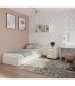 Cama con Cajones y Cabecero con Mesita Extraible Jazz Cascina y Blanco 90x200cm |SAYEZ|