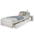 Cama con Cajones y Cabecero con Mesita Extraible Jazz Cascina y Blanco90x200cm |SAYEZ|
