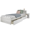 Cama con Cajones y Cabecero con Mesita Extraible Jazz Cascina y Blanco90x200cm |SAYEZ|