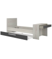 Cama Nido con Escritorio Shipley Cascina y Sombra 90x200cm |SAYEZ|