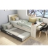 Cama Nido con Escritorio Shipley Cascina y Sombra 90x200cm |SAYEZ|