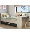 Cama Nido con Escritorio Shipley Cascina y Sombra 90x200cm |SAYEZ|