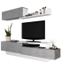 Mueble de Salón Soho Beton y Blanco 240cm |SAYEZ|