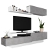 Mueble de Salón Soho Beton y Blanco 240cm |SAYEZ|