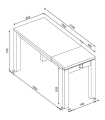 Mesa Comedor Extensible Isola Roble 150 (210)cm, medidas |SAYEZ|