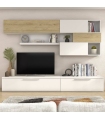 Mueble de Salón Isona Roble Natural y Blanco 260cm |SAYEZ|
