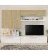 Mueble de Salón Isola Blanco y Roble Natural 260cm |SAYEZ|