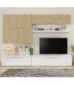 Mueble de Salón Isola Blanco y Roble Natural 260cm |SAYEZ|
