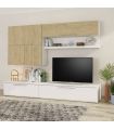 Mueble de Salón Isola Blanco y Roble Natural 260cm |SAYEZ|
