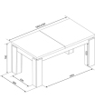 Mesa Comedor Extensible Frame Ahumado y Sombra 190 (235)cm |SAYEZ|