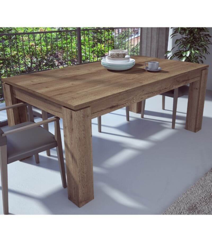 Mesa Comedor Extensible Frame Ahumado y Sombra 190 (235)cm |SAYEZ|