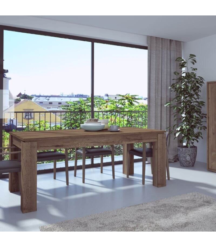 Mesa Comedor Extensible Frame Ahumado y Sombra 190 (235)cm |SAYEZ|