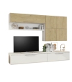 Mueble de Salón Isola Blanco y Roble Natural 260cm |SAYEZ|