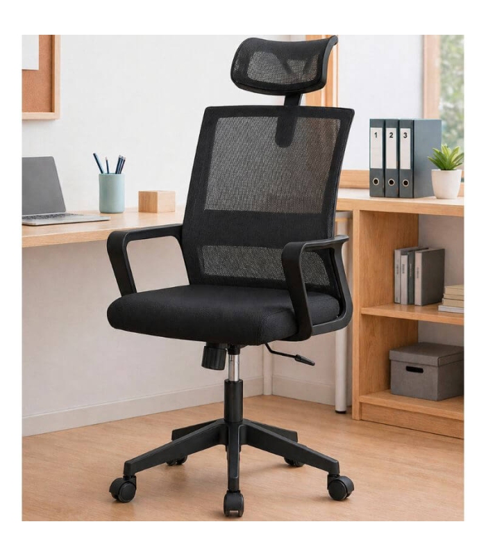 Silla Oficina Ergonómica Focus Negra 61cm |SAYEZ|