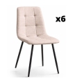 Pack 6 Sillas Fender 56 cm Beige|SAYEZ|