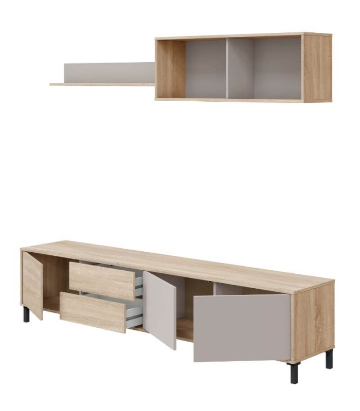 Mueble de Televisión Combi 3 puertas y 2 cajones 200cm |SAYEZ|