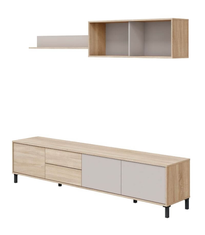Mueble de Televisión Combi 3 puertas y 2 cajones 200cm |SAYEZ|