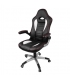 Silla oficina gaming Monza negra y blanca con brazos abatible y ruedas giratorias y antideslizantes