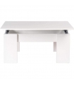 Mesa de centro elevable Gala color blanco con hueco interior para guardar cosas. Sayez