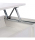 Mesa de centro elevable Gala color blanco con hueco interior para guardar cosas. Sayez