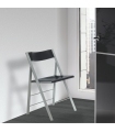 Silla plegable Pisa color negro o blanco diseño ultrafino ergonómica, cómoda y barata. Sayez