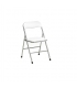 Silla plegable Ibiza color blanco diseño ergonómica, cómoda y barata, respaldo y asiento acolchados. Sayez