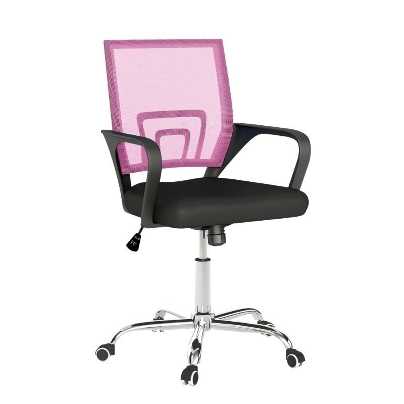Silla de oficina Sochi color Rosa, cómoda y ergonómica, silla escritorio barata y de calidad. Sayez