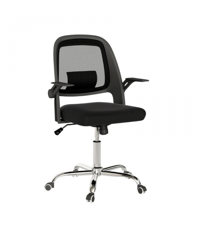 Silla de oficina Bucarest color Negro, cómoda y ergonómica, silla escritorio barata y de calidad. Sayez