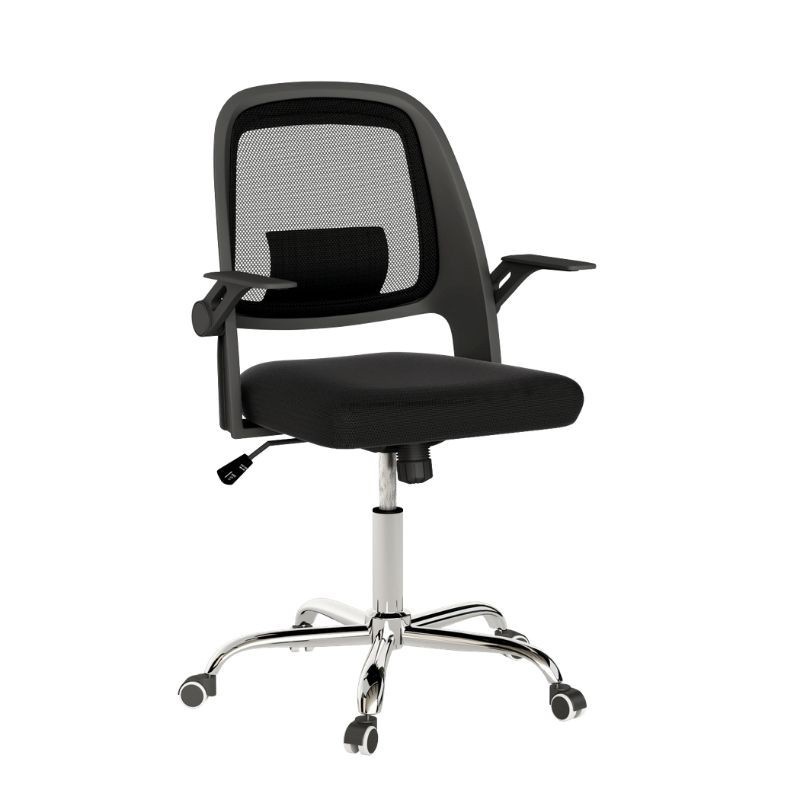 Silla de oficina Bucarest color Negro, cómoda y ergonómica, silla escritorio barata y de calidad. Sayez