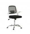 Silla de oficina Kiev color Blanco y Negro, cómoda y ergonómica, silla escritorio barata y de calidad. Sayez