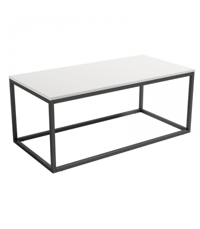 Mesa de centro Pacífico rectangular color Soul Blanco. 100 cm de ancho y 50 cm de largo. Mesa barata, Sayez