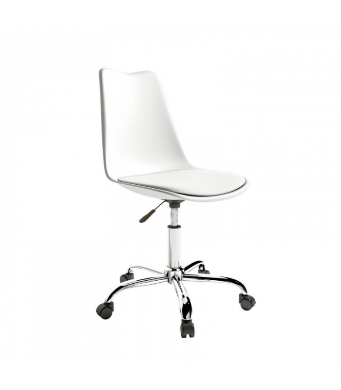 Silla de oficina Bremen color Blanco, cómodo y ergonómica, silla escritorio barata y de calidad. Sayez