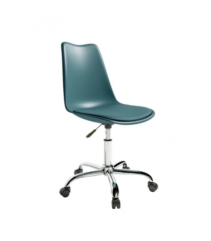 Silla de oficina Bremen color Turquesa, cómodo y ergonómica, silla escritorio barata y de calidad. Sayez