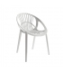 Silla exterior apilable Ibiza color blanco, ergonómica y cómoda, interior y exterior. Sayez