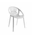 Silla exterior apilable Ibiza color blanco, ergonómica y cómoda, interior y exterior. Sayez