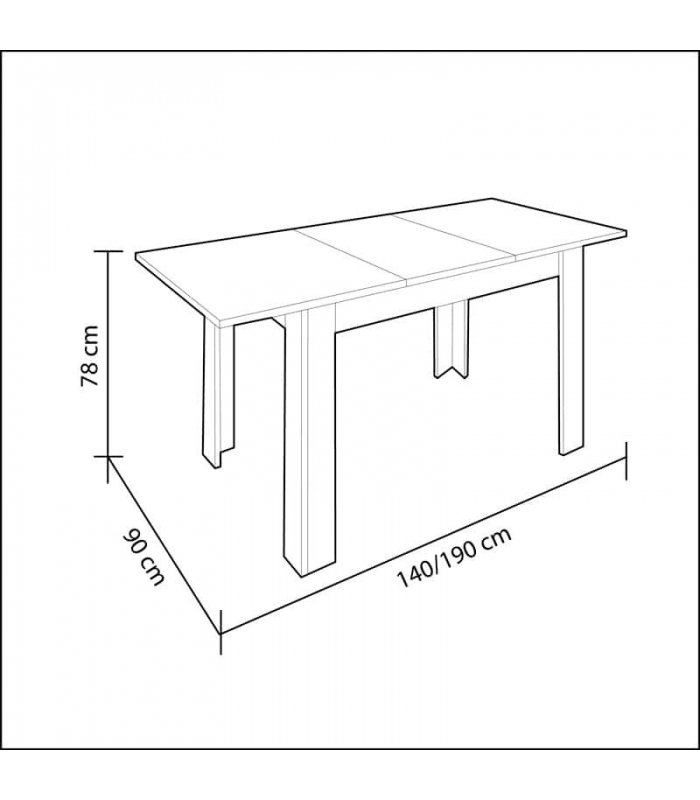 Mesa comedor extensible Kendra Robla Canadian